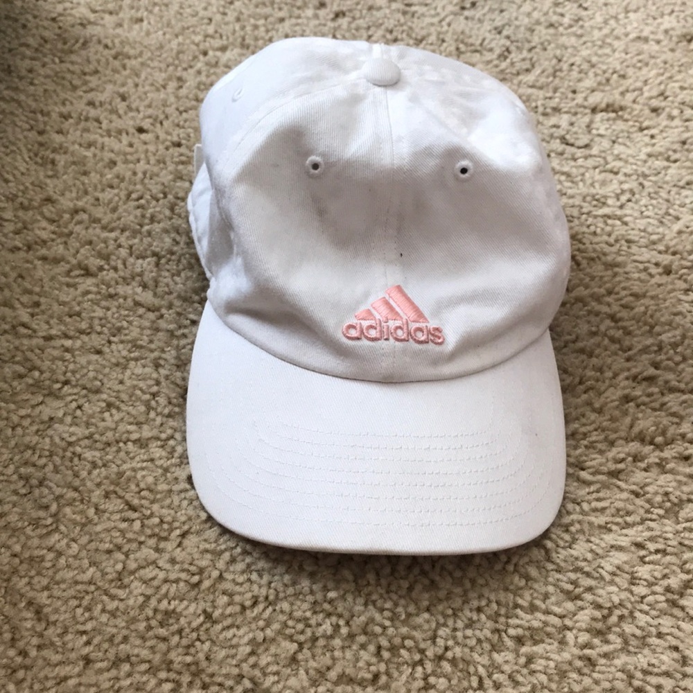 Girls adidas white hat.